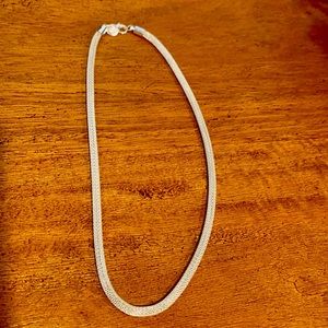 Silver barrel necklace chain